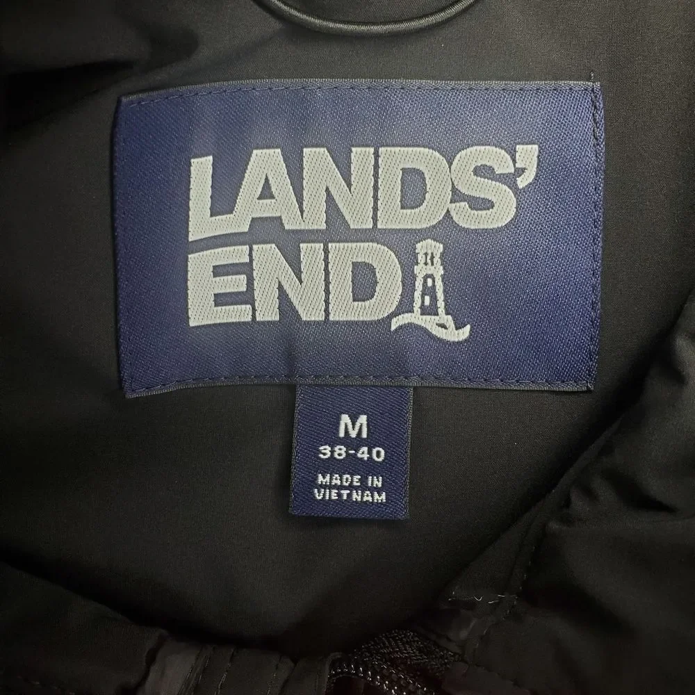 Lands End Men's Down Insulated Bomber Jacket Size M